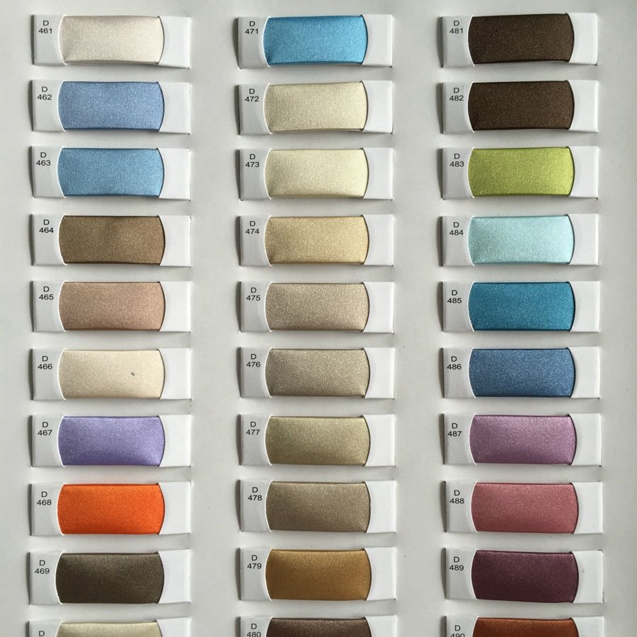 stocked multi colors 100% Polyester bright satin fabric sateen fabric