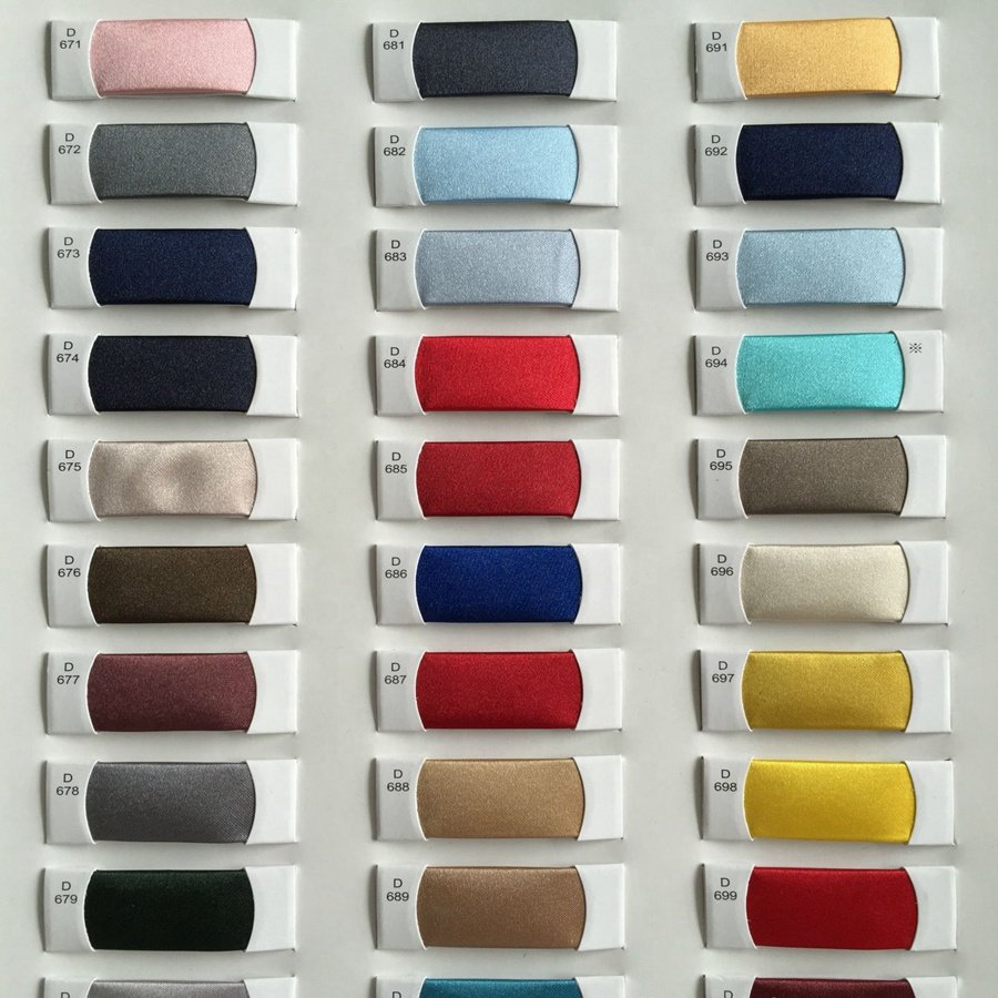 stocked multi colors 100% Polyester bright satin fabric sateen fabric