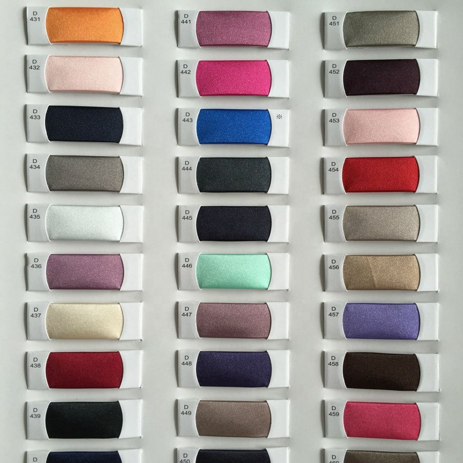 stocked multi colors 100% Polyester bright satin fabric sateen fabric