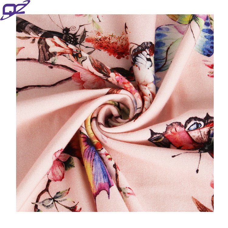 Custom 230gsm 4 way stretch digital print bamboo spandex French terry knit fabric for Hoodies Tops