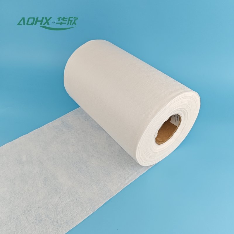 Bamboo fiber spunlace non-woven fabric with natural antibacterial effect, raw material for sanitary products