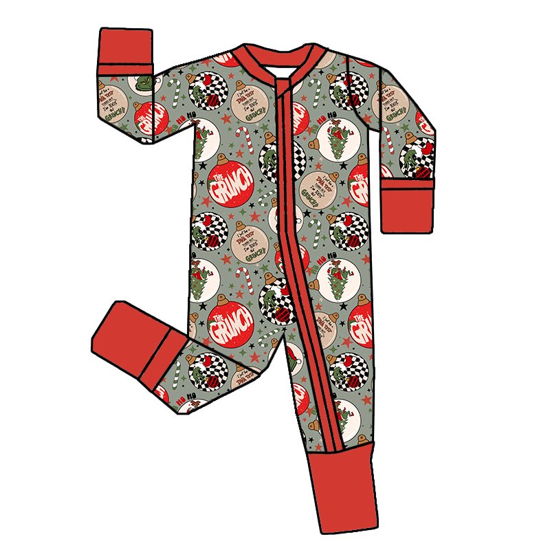 ODM Christmas fashion custom infant toddler girls bamboo cake zippy baby winter romper