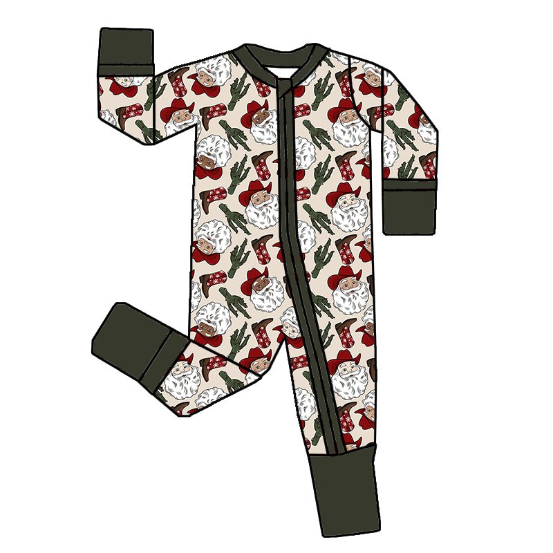 ODM Christmas fashion custom infant toddler girls bamboo cake zippy baby winter romper