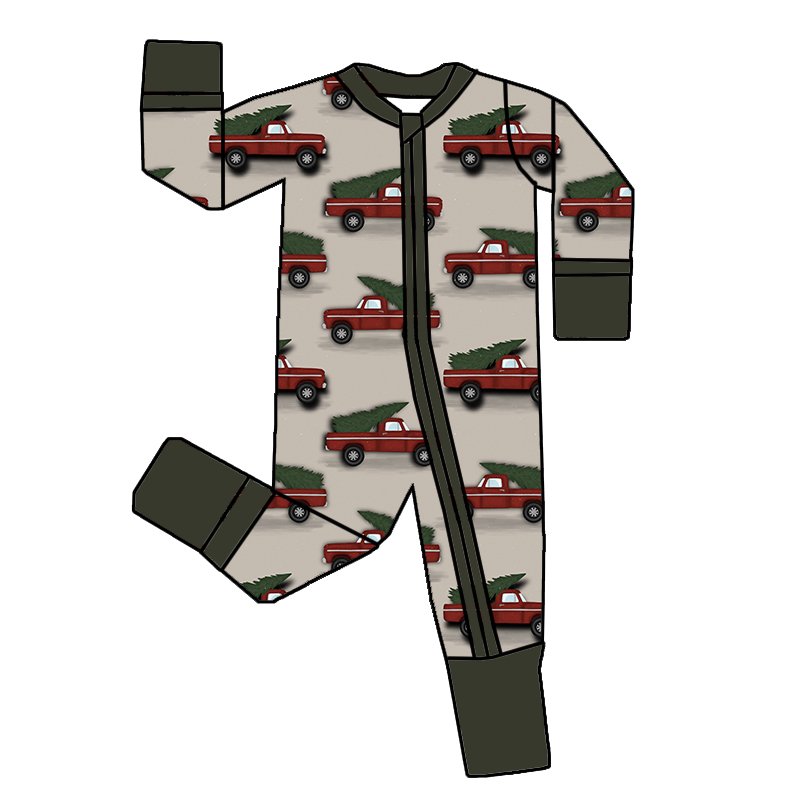 ODM Christmas fashion custom infant toddler girls bamboo cake zippy baby winter romper