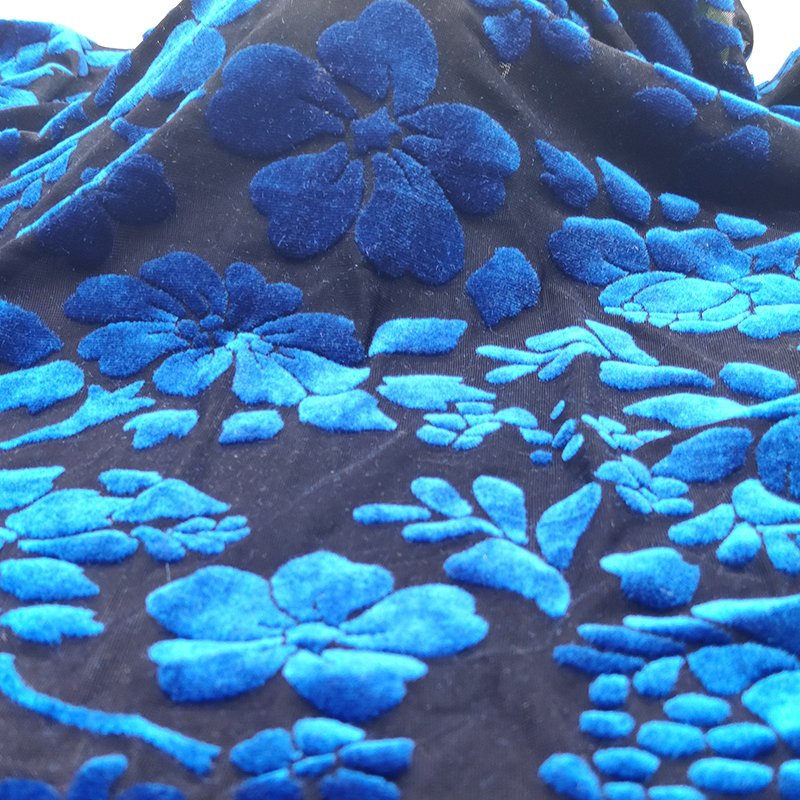burnout velvet fabric for garment fashion textile custom clothing knitted 4 way stretch double dyeing elastic ripstop dance