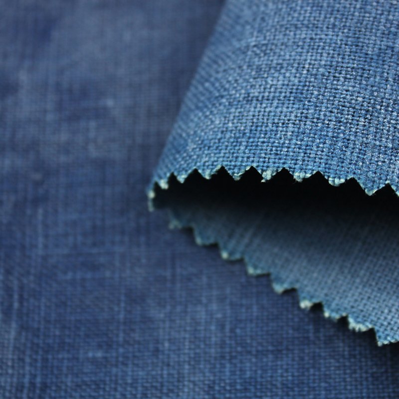 2022 New Fashion Shrink-resistant Indigo Denim Fabric 100% Linen Fabric For Jacket Jeans Skirt Dress