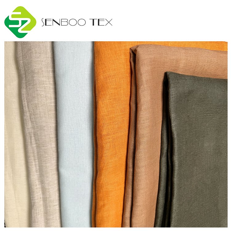 Premium Quality European 240GSM 100% Washed French Linen Woven Plain Upholstery Fabric