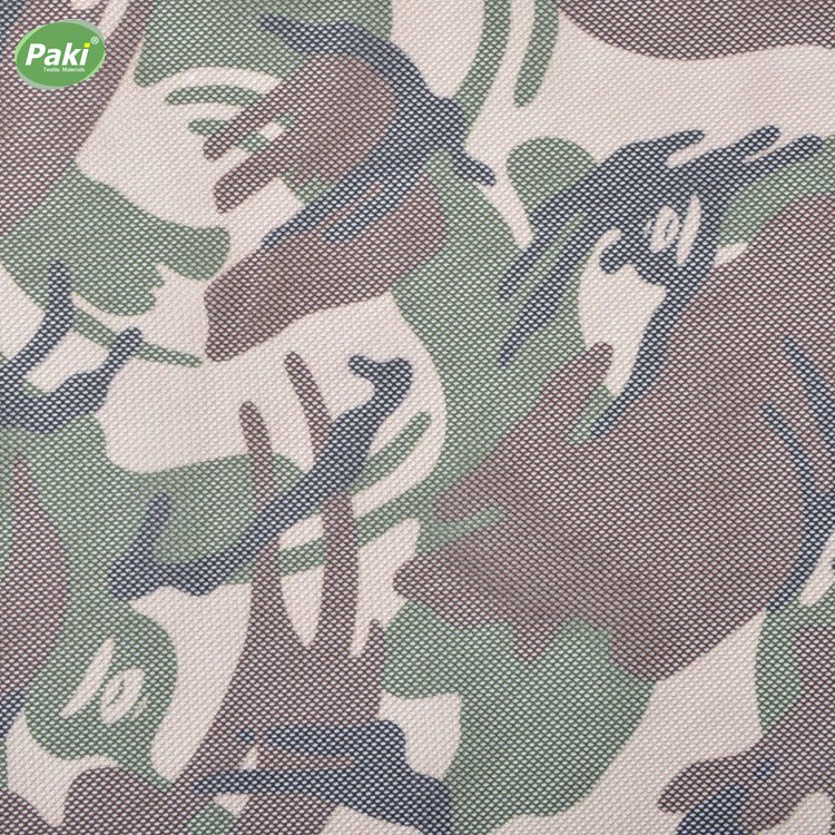 in stock camouflage printing 100 polyester mesh fabric for backpack