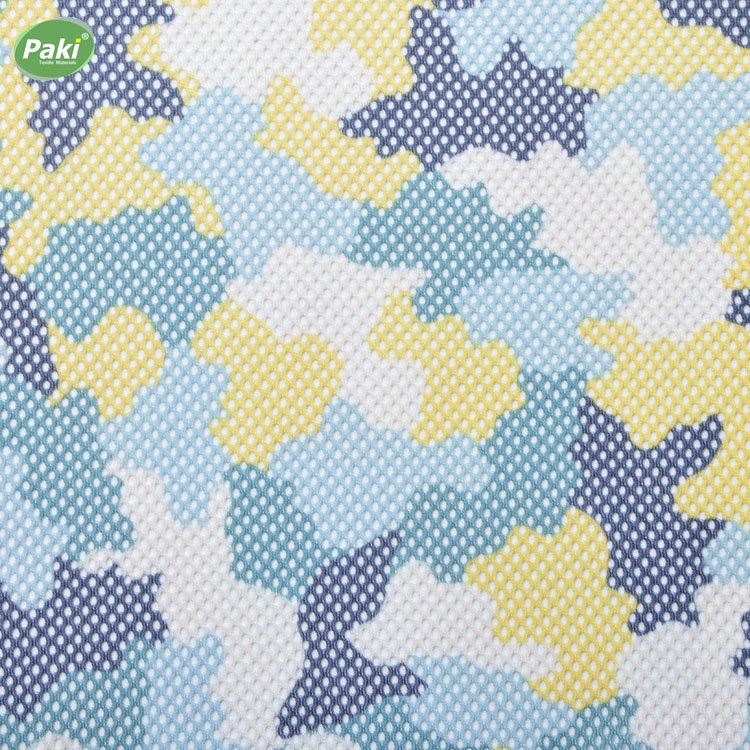 in stock camouflage printing 100 polyester mesh fabric for backpack