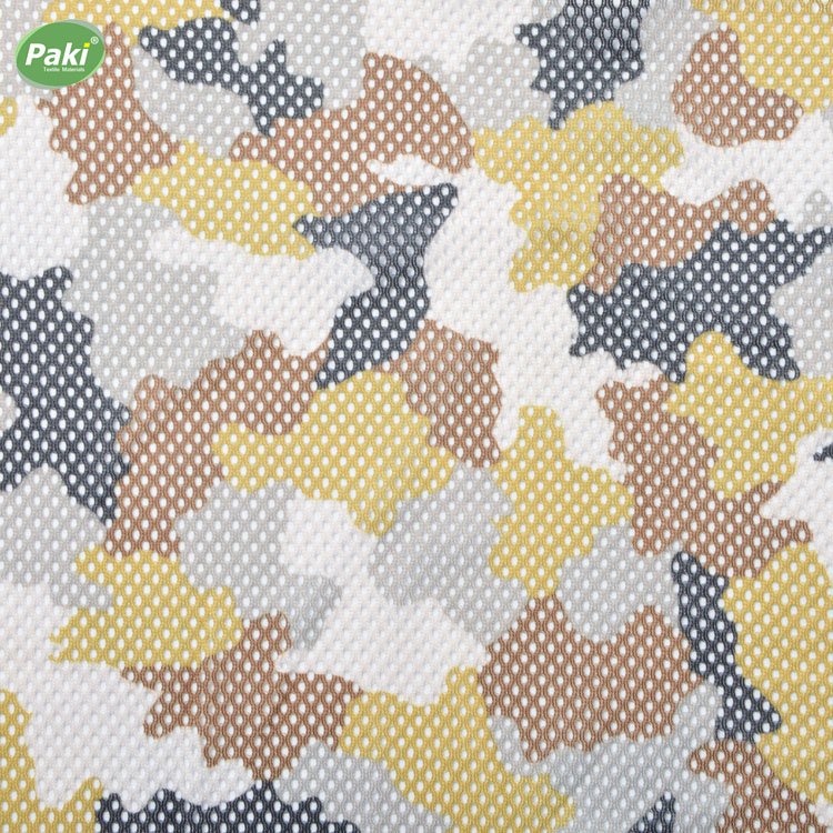 in stock camouflage printing 100 polyester mesh fabric for backpack