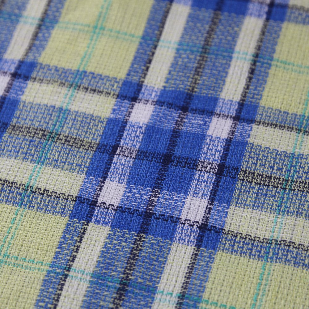 Wholesale Beautiful Woven Yarn Dyed Check Fabric Clothing Plaid Fabric Check Plaid Pure Linen Fabric for Men Shirt
