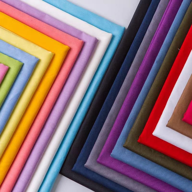 Solid Color 2024 Factory High quality natural 100% polyester plain fabric wholesale