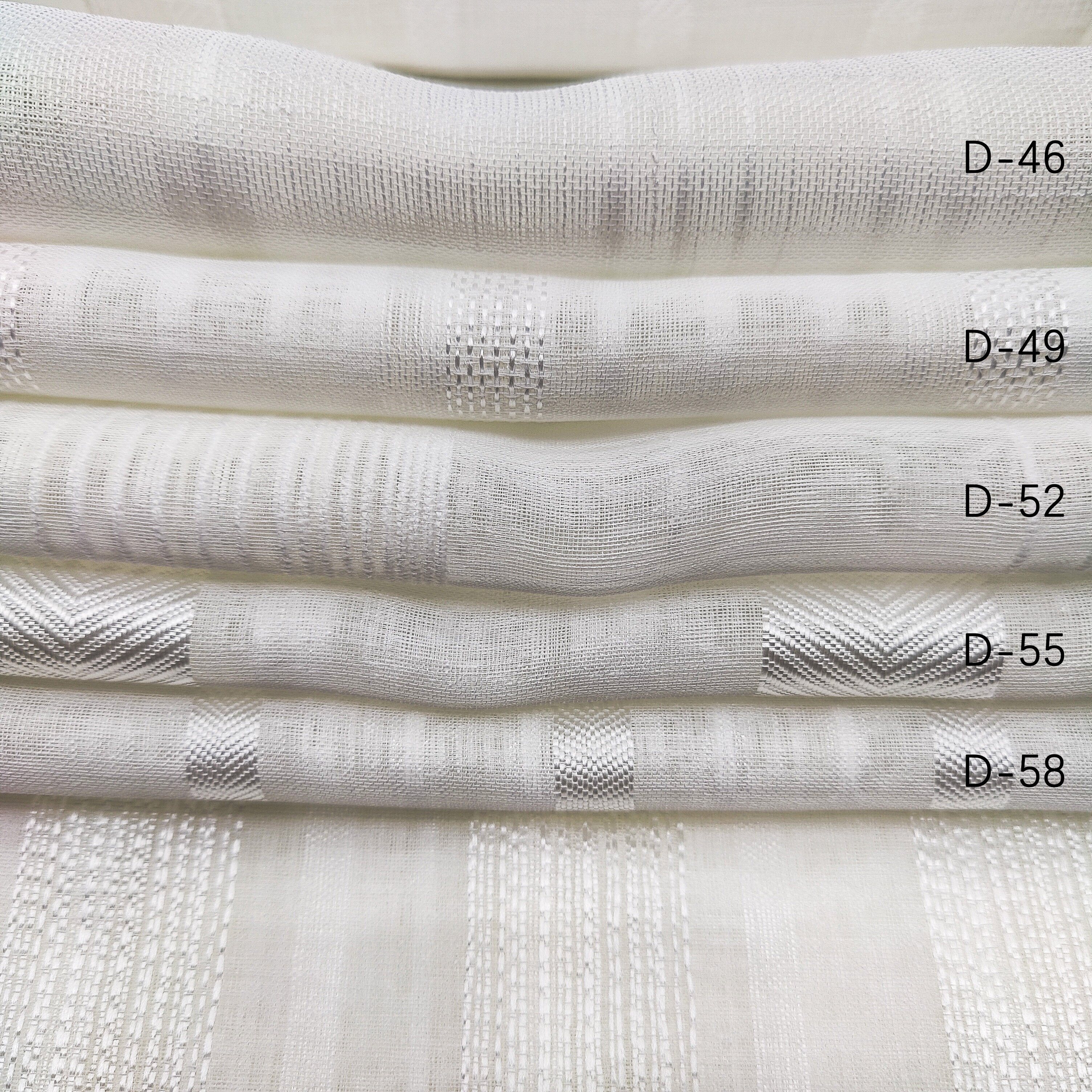 Bomar Hotel Sheer Curtains Sheer fabric For The Bedroom White 100% Polyester Faux Linen home textile curtain fabric