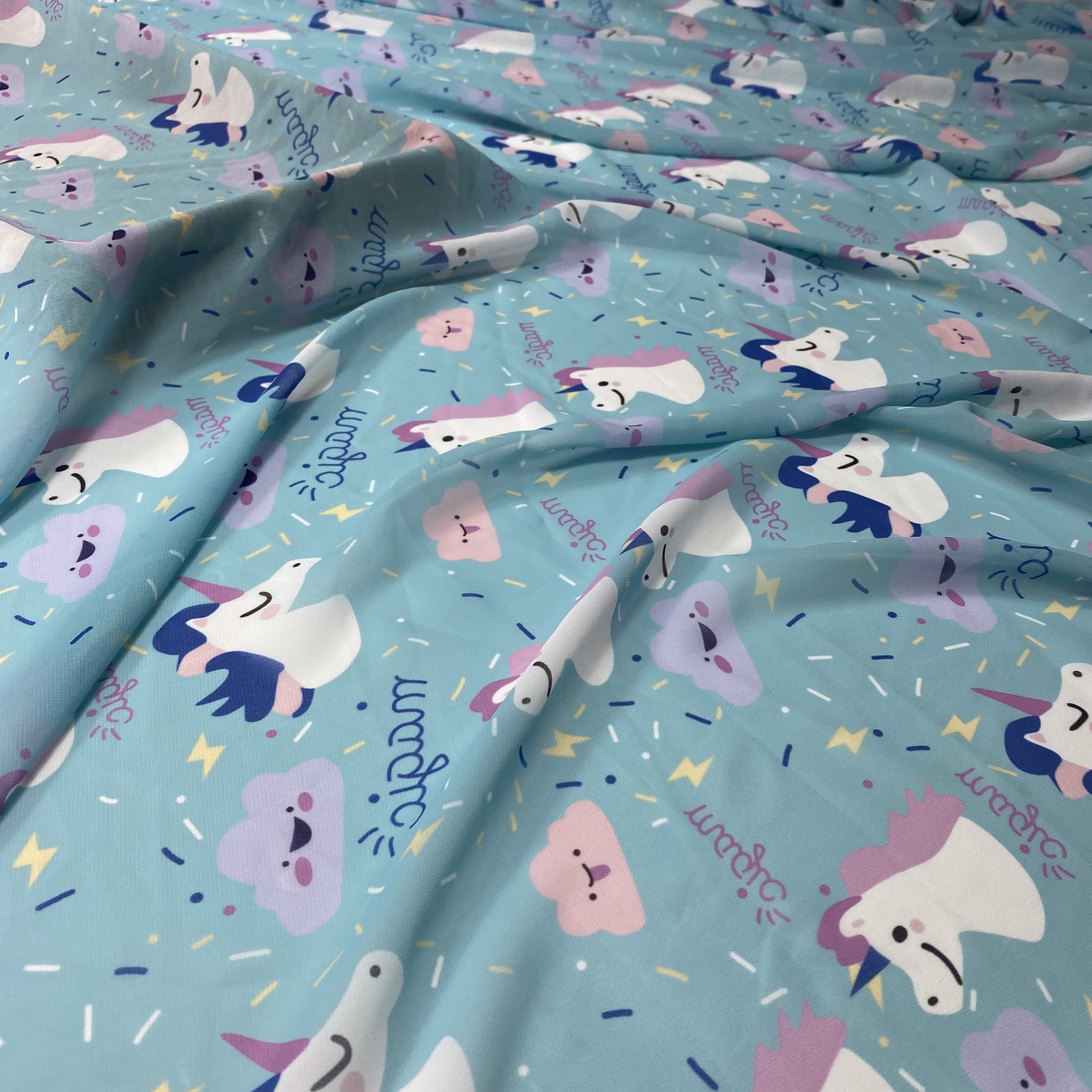 2022 Printing fabric polyester Chiffon pearl fabric digital chiffon gradient printing fabric for children garment