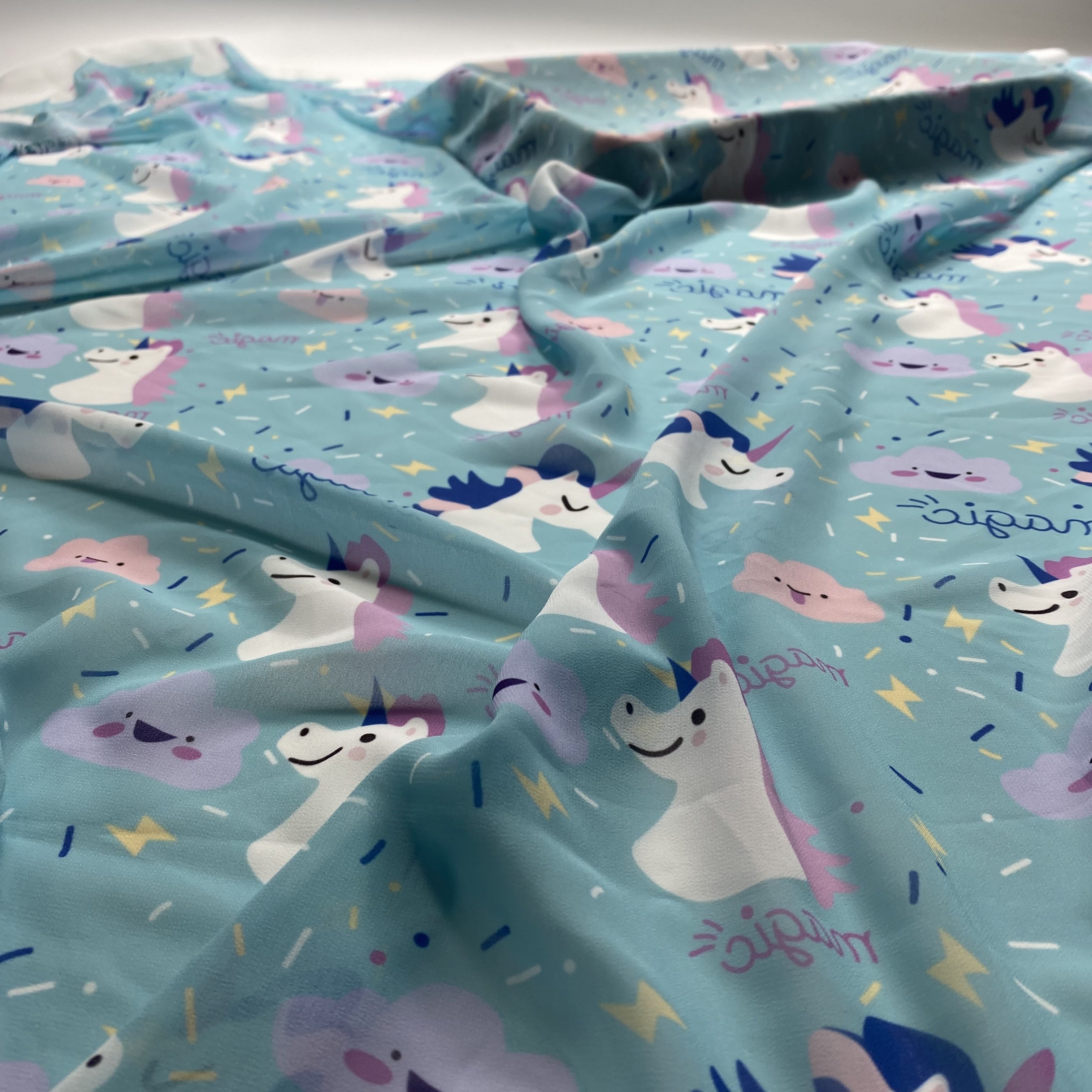 2022 Printing fabric polyester Chiffon pearl fabric digital chiffon gradient printing fabric for children garment