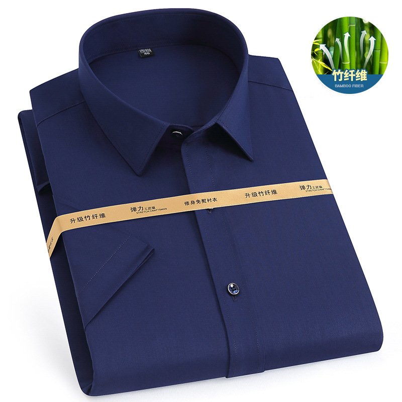 2024 New WL Long Sleeve Bamboo Fiber Stretch Work Shirt Men High Quality Custom Men's Casual Formal Shirts Non Iron Business