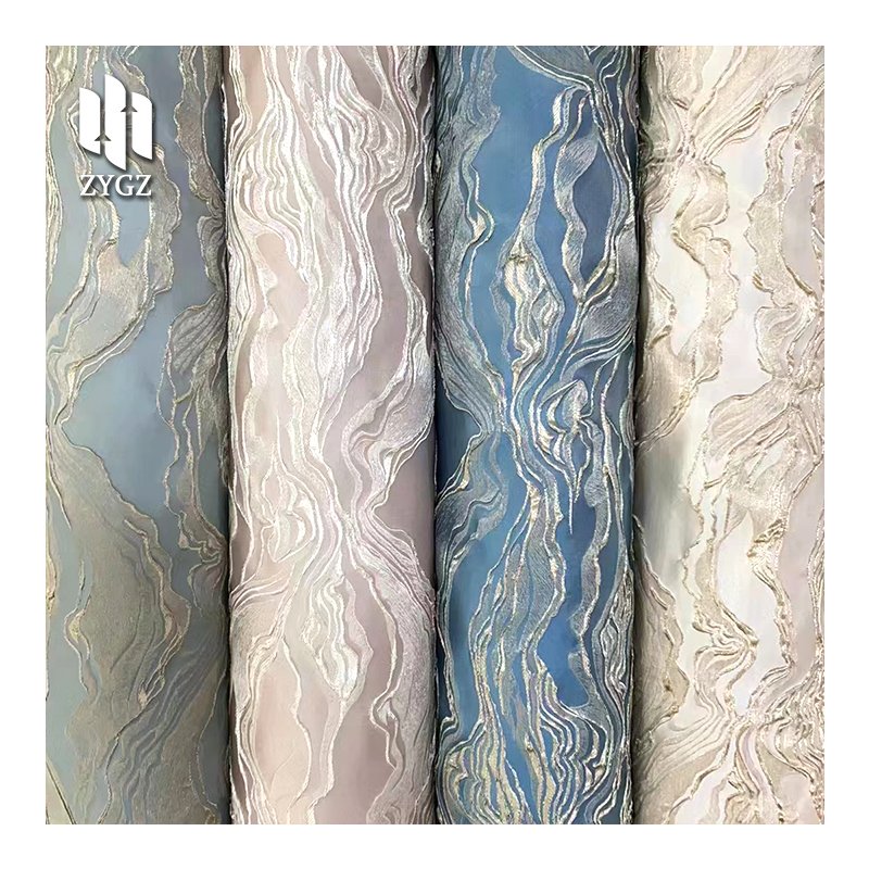 100% Polyester Luxury Floral Embroidery Jacquard Fabric Brocade Jacquard Fabric For Clothing Woven Satin Jacquard Fabric