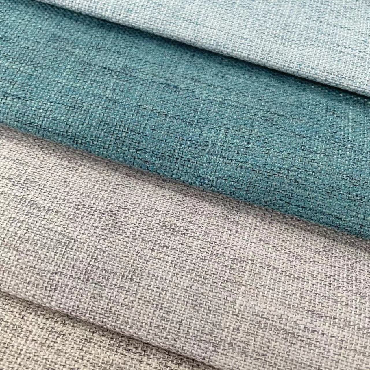 Textured Linen With Microfiber Fabric Backside 100% Blackout Curtain Wide Width 300 320 CM Fabric Curtain
