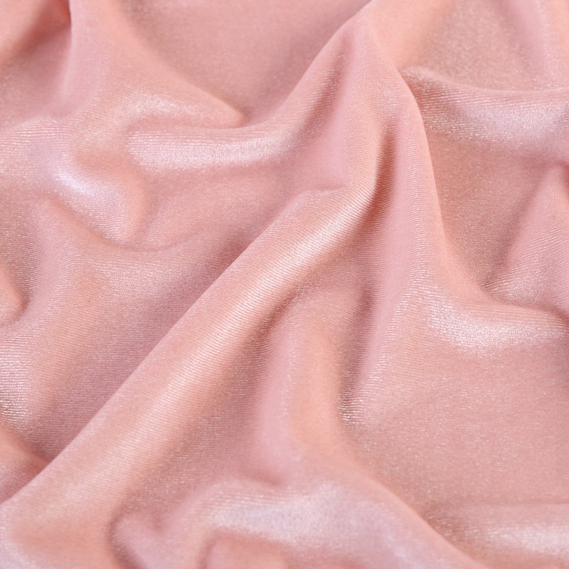 low price soft 310gsm 92% polyester 8% spandex satin knitted quilted upholstery 100% ks korean velvet fabric for clothing