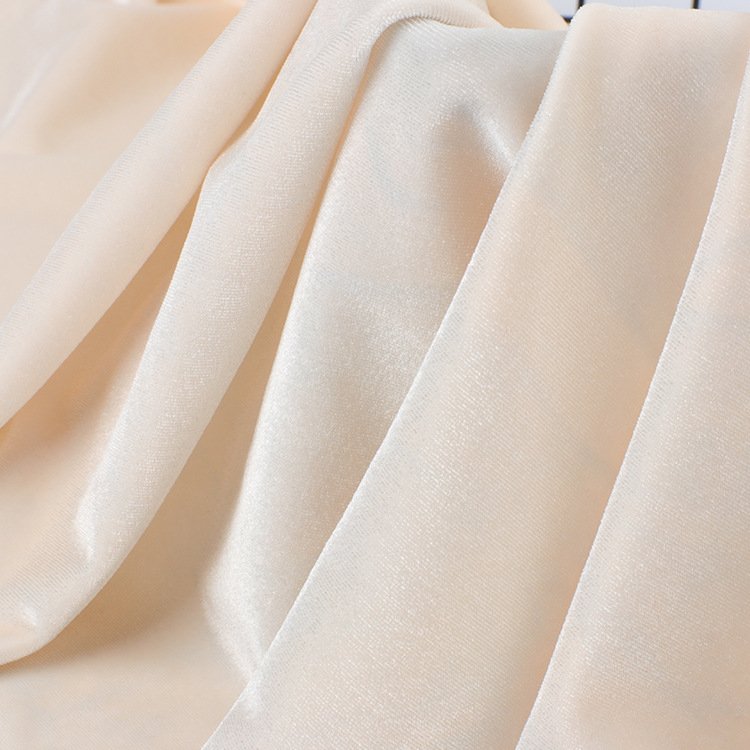 low price soft 310gsm 92% polyester 8% spandex satin knitted quilted upholstery 100% ks korean velvet fabric for clothing