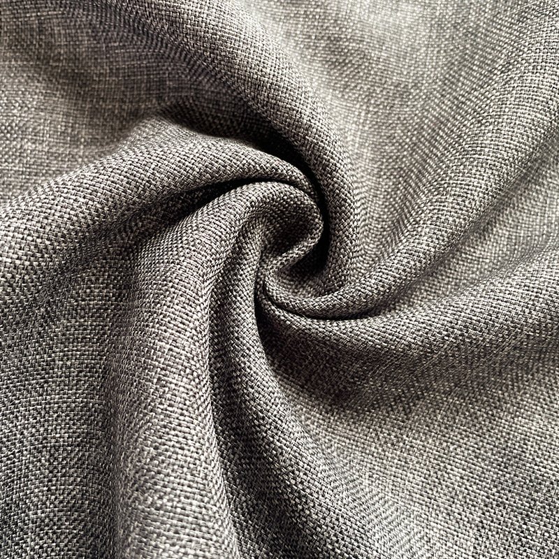 Bomar LYT-M004 100% Polyester Plain Linen Sofa Fabric Factory Stock Woven with Dyed Pattern Solid Color Cheaper Uplifting Fabric