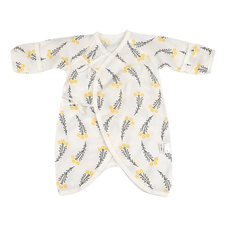 Customized Organic Cotton Bamboo Fabric Pajamas Soft Baby Rompers for Toddlers Long Sleeves Summer Sizes-12 and 18 Months