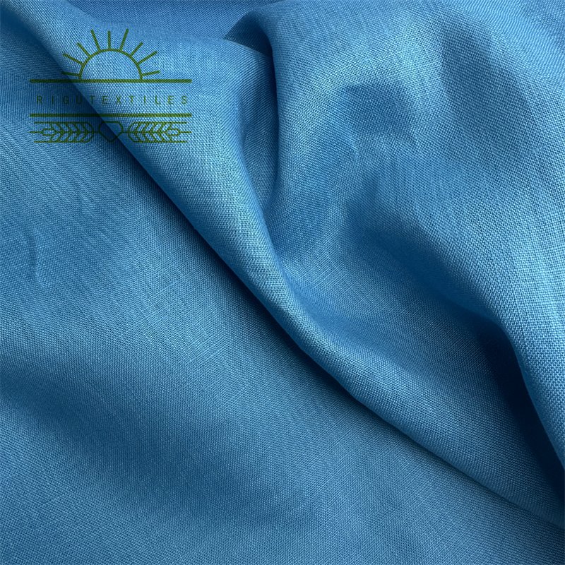 RIGU Textiles The Factory Outlet Water Stonewashed belgian flax Linen Fabric Floral For Clothing