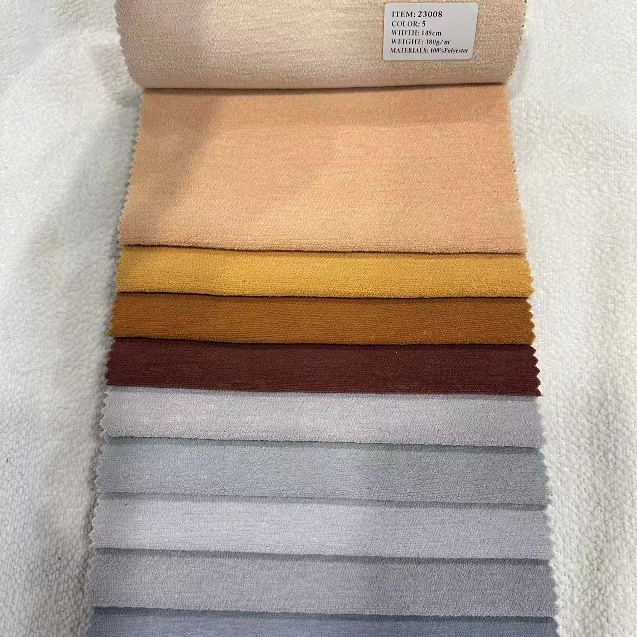 23008- polyester home textile sofa fabric for plain Comfortable Warm Upholstery Pillow linen curtain fabrics For Home