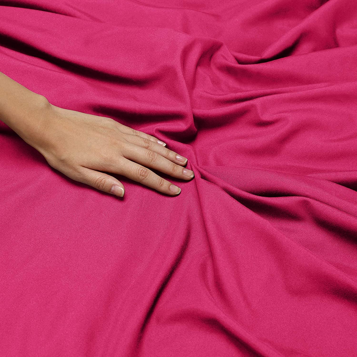 Egyptian Luxury Embroidered Bed Sheet Set with Beautiful Lines Embroidery 4 Pieces Set Berry Color