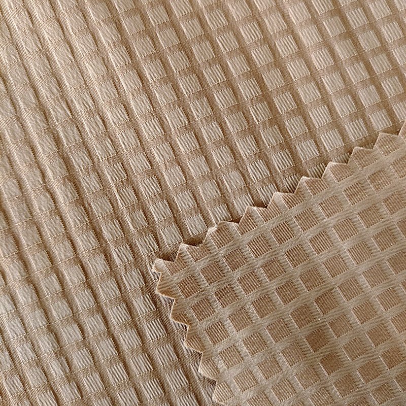 Eco-friendly Dupont T400 Bi-stretch Checkered Jacquard Waterproof Fabric Used For Windproof Jackets