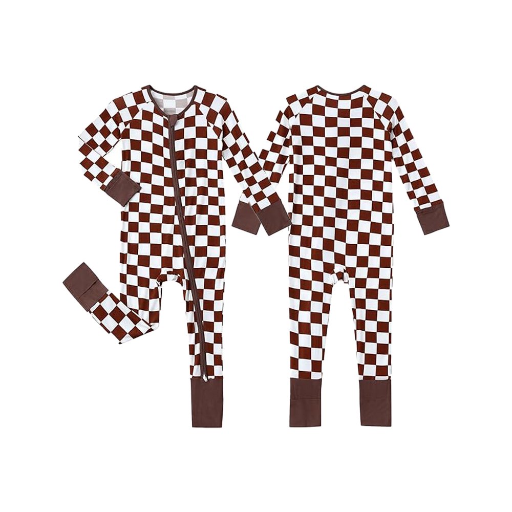 Newborn Summer Bamboo Romper Custom Organic Fabric Pajamas for Baby Boys 0-3 Months
