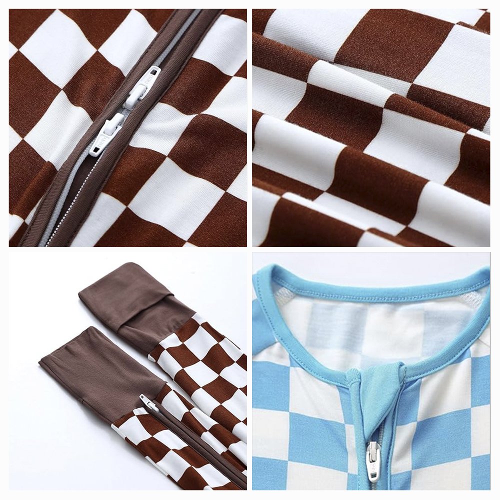 Newborn Summer Bamboo Romper Custom Organic Fabric Pajamas for Baby Boys 0-3 Months