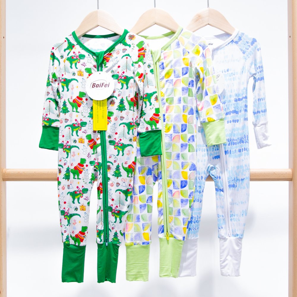 Newborn Summer Bamboo Romper Custom Organic Fabric Pajamas for Baby Boys 0-3 Months