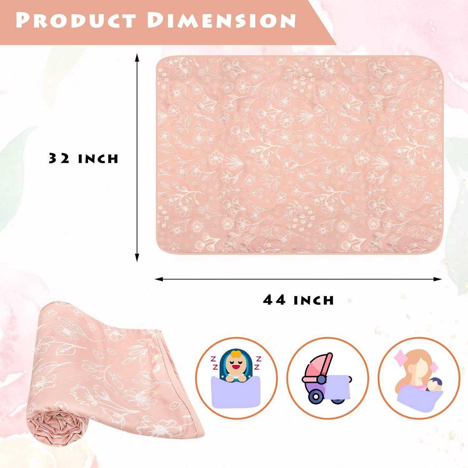 Low Printing Wholesale Bamboo Baby Blanket Comfortable and Breathable Super Soft Oft with Single Layers for Children Kids