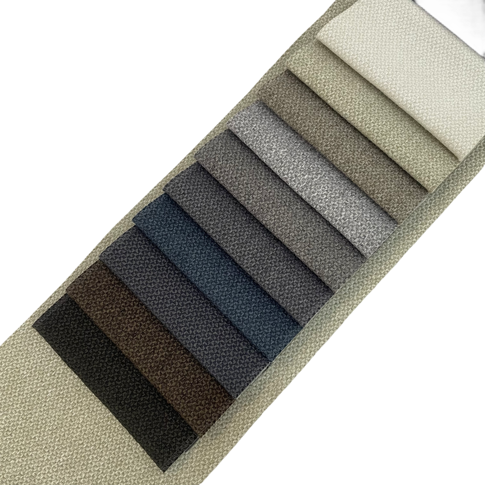 100% polyester cheap price faux linen look fabric for car, sofa upholstery
