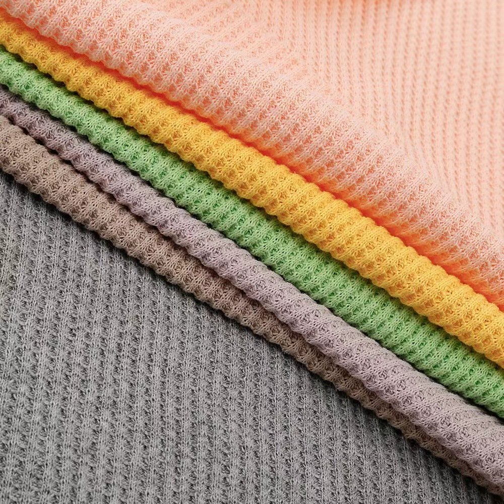 Product Imitation Cotton Waffle Knitted Home Textiles Fabric modal cotton fabric Spandex Fabric