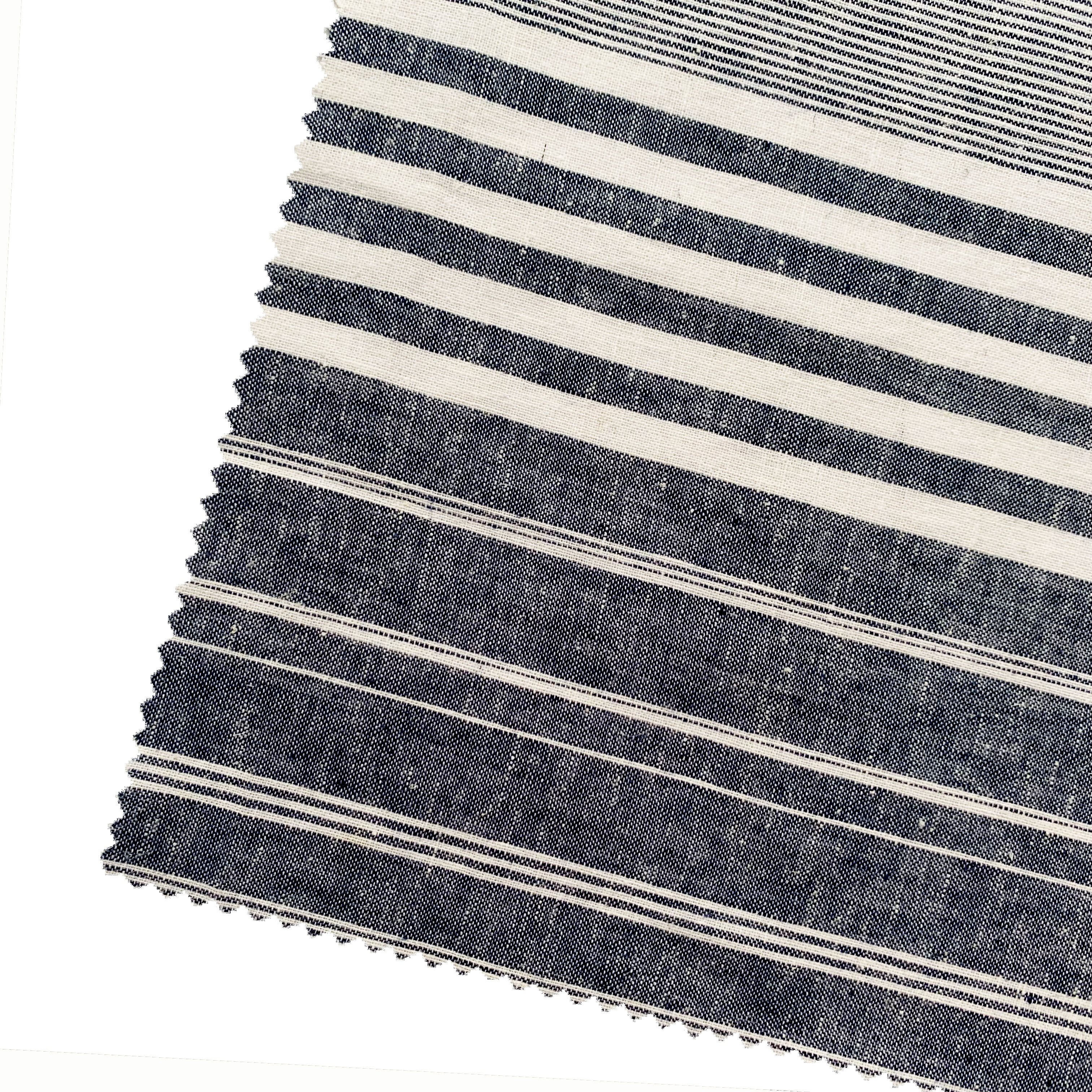 Beautiful Design Elegant Smooth Striped Viscose Linen Printed Fabric