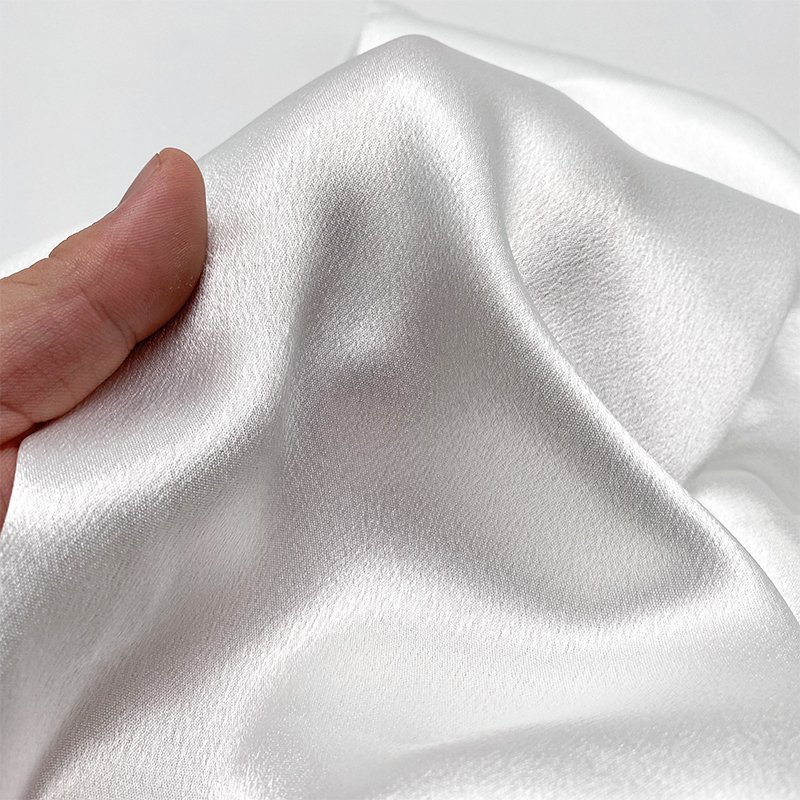 in-stock Hot Sell 100% Polyester Spandex Soft Smooth Stretch Mikado Satin Fabric for Fashion Apparel and Bridal Dress