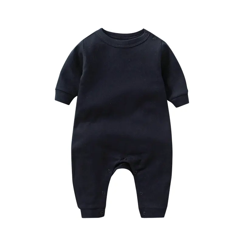OEM Customizable Solid Color Organic Baby Clothes Newborn Romper Set Cute Printed Closure Zipper 0-3 Months Baby Girls