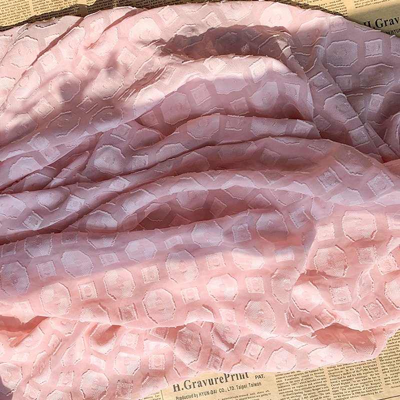 xitong textile suppliers 100% polyester fabric clipped chiffon wholesale jacquard chiffon for dress
