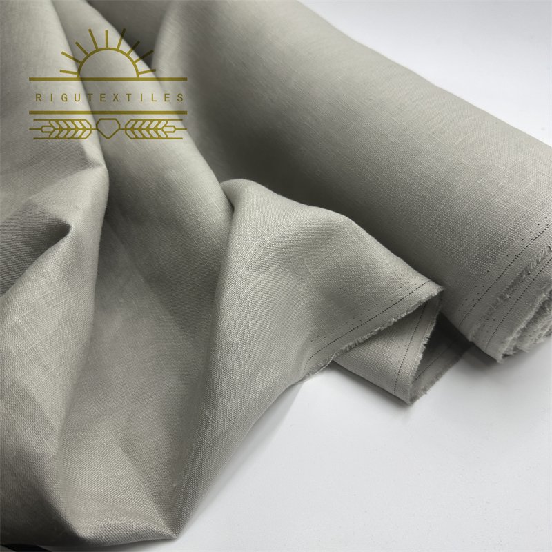 RIGU Textiles Hot Selling Linen Cotton Fabric For Woman Garment In Good Quality 100% Pure Linen Clothing Fabric