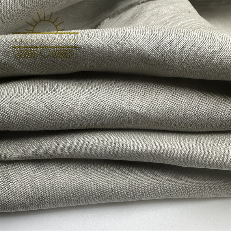 RIGU Textiles Hot Selling Linen Cotton Fabric For Woman Garment In Good Quality 100% Pure Linen Clothing Fabric