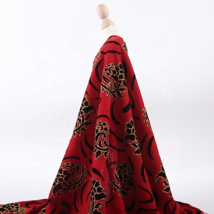 China textile 5000 printed foil velour fashion designer 100%polyester fabric velvet