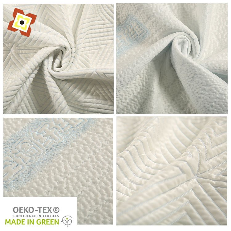 Factory Direct Sales Of Cold Silk Mattress Fabric Knitted Spandex Bamboo Fiber Jacquard Latex Pillow Fabric Mattress Cover