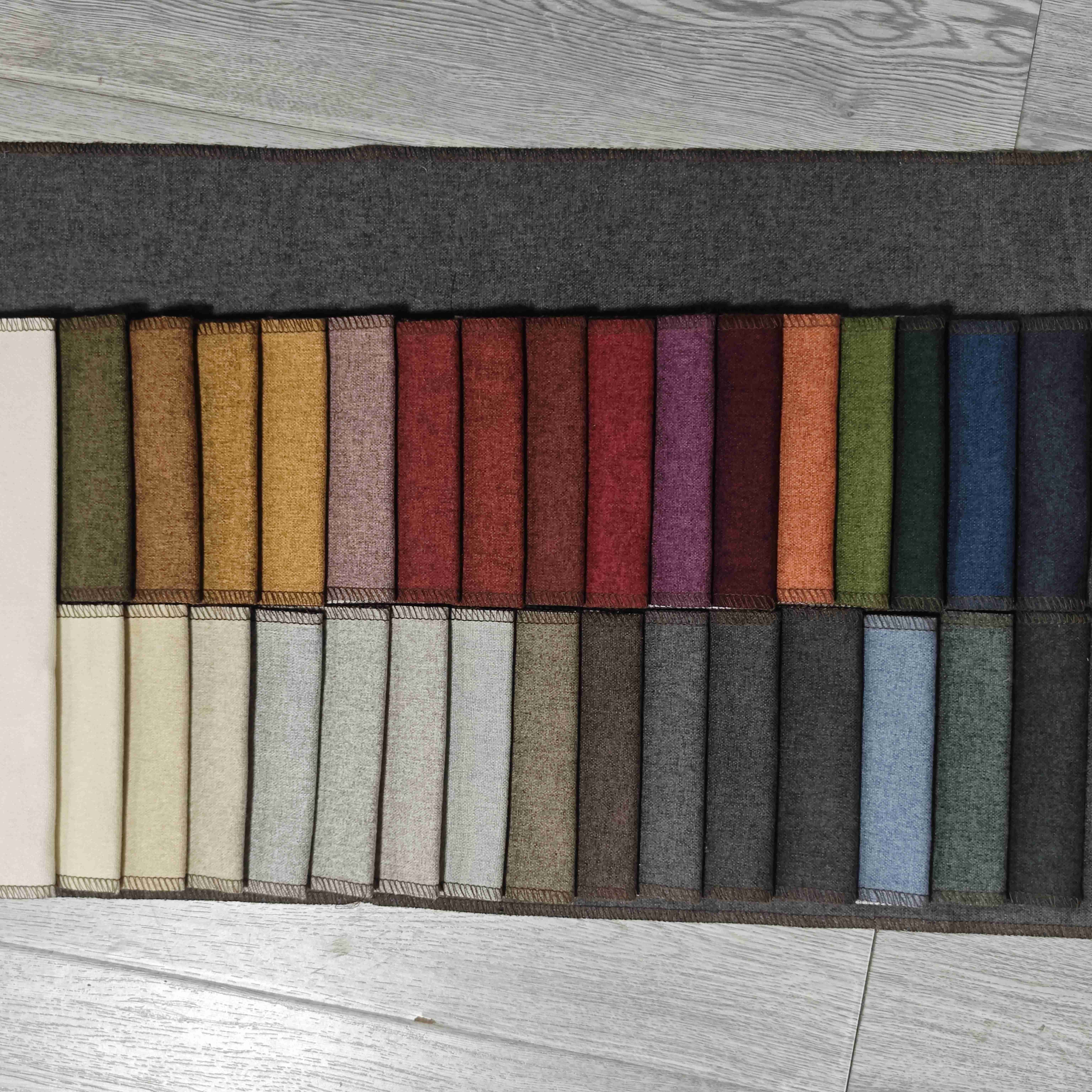 Cheap Classic Linen Textile Upholstery Wholesale Polyester fabric for Sofa Furniture