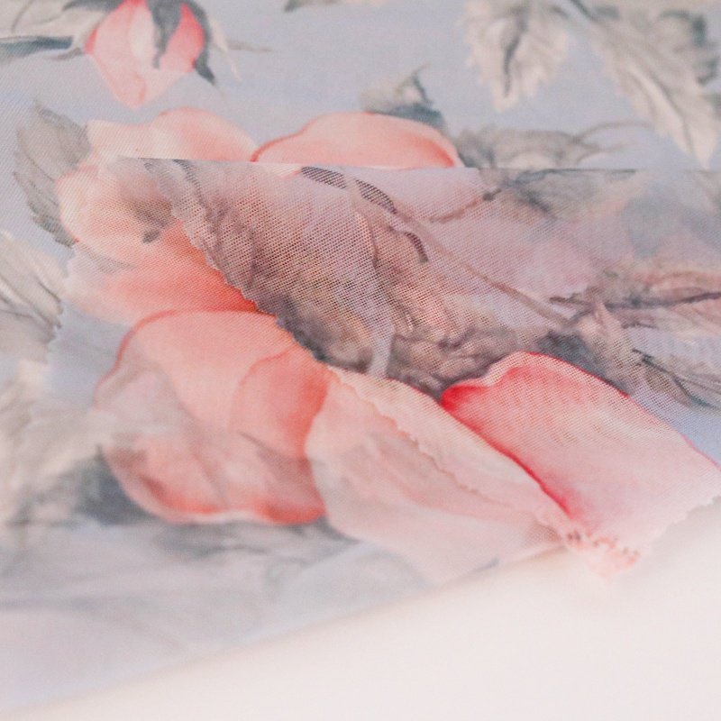 95 polyester 5 spandex custom digital print mesh fabric 4 way stretch tulle fabric for dance dress textile