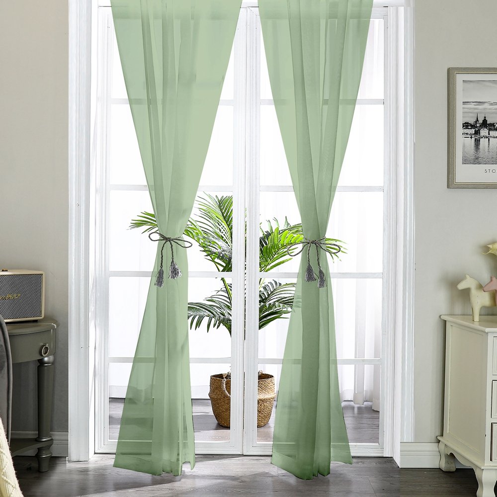 OWENIE white extra long backdrop sheer curtains for wedding event party curtains drapes