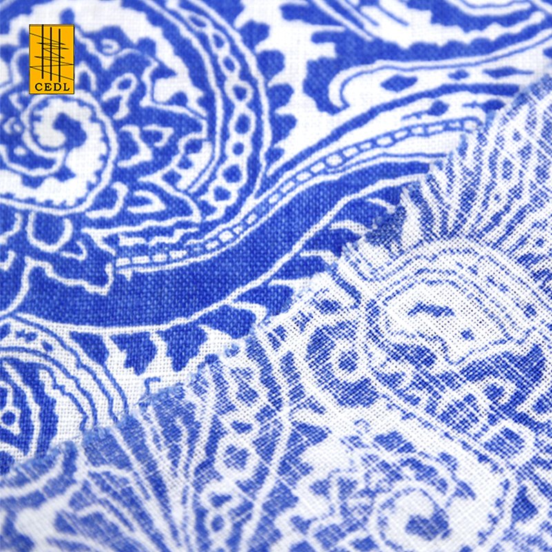 For Skirt Dress Printed Fabric Flax Fabric Fashion European 100% Linen Women Shirt Fabric