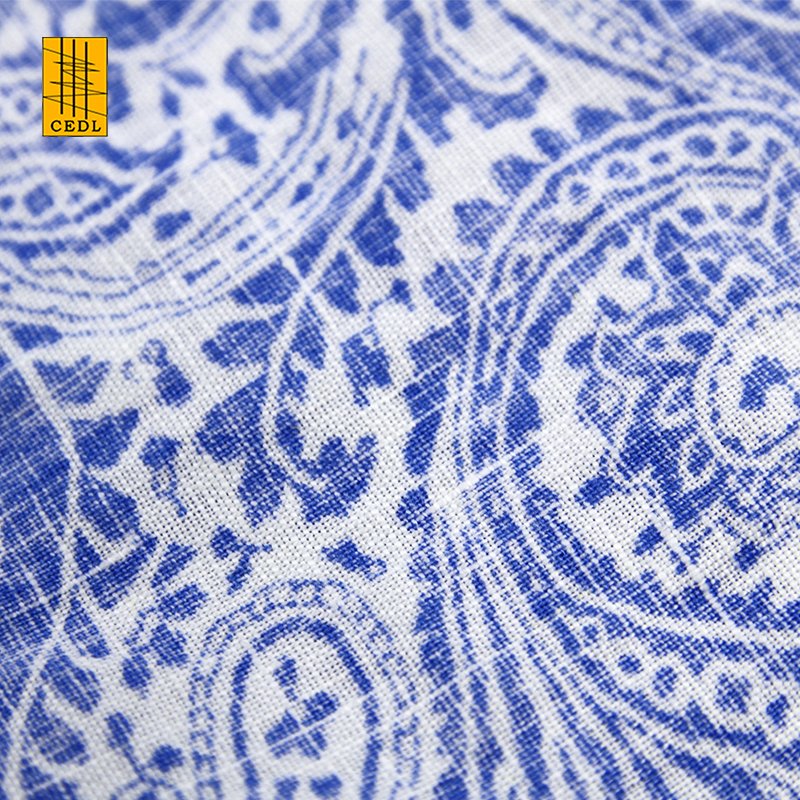 For Skirt Dress Printed Fabric Flax Fabric Fashion European 100% Linen Women Shirt Fabric