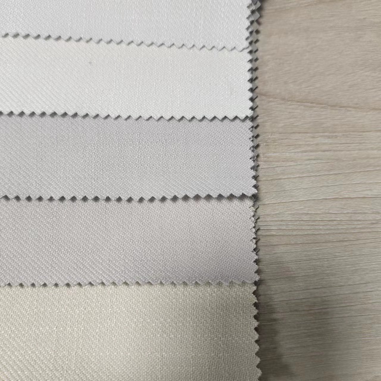 High Quality 100% Polyester Inherently Fire Flame Retardant flocked Faux Linen Blackout Fabric For Curtains